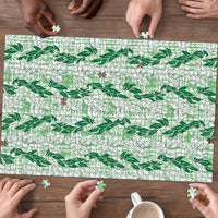 Hawaii Ti Leaf Maile Tuberose Lei Puzzle With Hanalei Leaf Green LT05 - Polynesian Pride