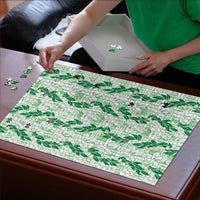 Hawaii Ti Leaf Maile Tuberose Lei Puzzle With Hanalei Leaf Green LT05 - Polynesian Pride