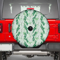 Hawaii Ti Leaf Maile Tuberose Lei Spare Tire Cover With Hanalei Leaf Green LT05 - Polynesian Pride