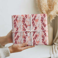Hawaii Ti Leaf Maile Tuberose Lei Wrapping Paper With Hanalei Leaf Red LT05 - Polynesian Pride
