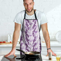 Hawaii Ti Leaf Maile Tuberose Lei Apron With Hanalei Leaf Purple LT05 - Polynesian Pride