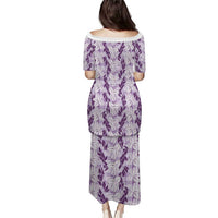 Hawaii Ti Leaf Maile Tuberose Lei Puletasi With Hanalei Leaf Purple LT05 - Polynesian Pride