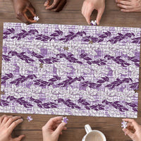 Hawaii Ti Leaf Maile Tuberose Lei Puzzle With Hanalei Leaf Purple LT05 - Polynesian Pride