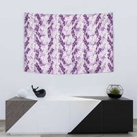 Hawaii Ti Leaf Maile Tuberose Lei Tapestry With Hanalei Leaf Purple LT05 - Polynesian Pride