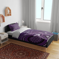 Samoa Tatau Marlin Bedding Set With Siapo Motifs Violet LT05 - Polynesian Pride