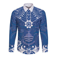Wikin te Taetae ni Kiribati Long Sleeve Button Shirt Pacific Tapa Pattern