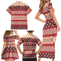 Tonga Language Week Family Matching Short Sleeve Bodycon Dress and Hawaiian Shirt Lea Faka-Tonga Everyday - Polynesian Pride