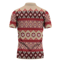 Tonga Language Week Zipper Polo Shirt Lea Faka-Tonga Everyday - Polynesian Pride