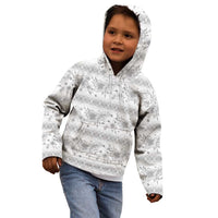 Samoa White Sunday Kid Hoodie Samoan Tapa White Hibiscus - Polynesian Pride