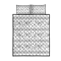 Samoa White Sunday Quilt Bed Set Samoan Tapa White Hibiscus - Polynesian Pride
