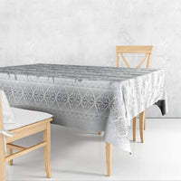 Samoa White Sunday Tablecloth Samoan Tapa White Hibiscus - Polynesian Pride