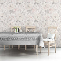 Samoa White Sunday Tablecloth Samoan Tapa White Hibiscus - Polynesian Pride