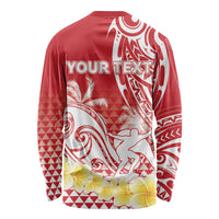 Personalised Tahiti Surfing Long Sleeve Shirt Polynesian Style LT05 - Polynesian Pride