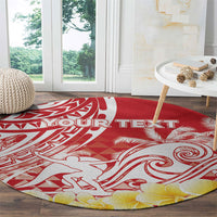 Personalised Tahiti Surfing Round Carpet Polynesian Style LT05 - Polynesian Pride