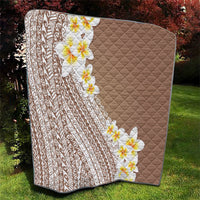 Tahiti Plumeria Tribal Pattern Quilt Wave Style Brown LT05 - Polynesian Pride