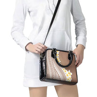 Tahiti Plumeria Tribal Pattern Shoulder Handbag Wave Style Brown LT05 - Polynesian Pride