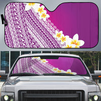 Tahiti Plumeria Tribal Pattern Auto Sun Shade Wave Style Purple LT05 Purple - Polynesian Pride