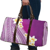 Tahiti Plumeria Tribal Pattern Travel Bag Wave Style Purple LT05 - Polynesian Pride