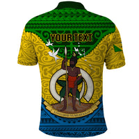 Personalized Vanuatu Malampa Province Polo Shirt Coat Of Arms And Namele Fern Polynesian Pattern LT05 - Polynesian Pride