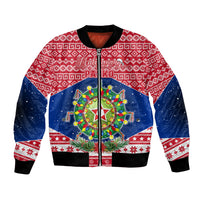 Personalised Philippines Christmas Bomber Jacket Filipino Parol Maligayang Pasko LT05 Unisex Red - Polynesian Pride