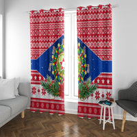 Philippines Christmas Window Curtain Filipino Parol Maligayang Pasko LT05 With Grommets Red - Polynesian Pride