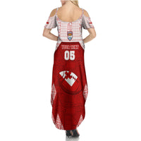 Custom Tonga Rugby Summer Maxi Dress 2023 Pacific Championships Kupesi Ngatu Mate Maa LT05 - Polynesian Pride