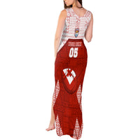 Custom Tonga Rugby Tank Maxi Dress 2023 Pacific Championships Kupesi Ngatu Mate Maa LT05 - Polynesian Pride
