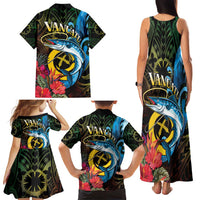 Vanuatu Fishing Family Matching Tank Maxi Dress and Hawaiian Shirt It's Time To Fish