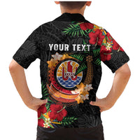 Personalised French Polynesia Outrigger Canoe Race Family Matching Mermaid Dress and Hawaiian Shirt Tropical Vibe LT05 - Polynesian Pride