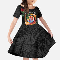 Personalised French Polynesia Outrigger Canoe Race Family Matching Off Shoulder Maxi Dress and Hawaiian Shirt Tropical Vibe