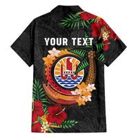 Personalised French Polynesia Outrigger Canoe Race Family Matching Short Sleeve Bodycon Dress and Hawaiian Shirt Tropical Vibe LT05 - Polynesian Pride