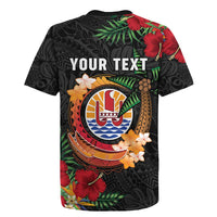 Personalised French Polynesia Outrigger Canoe Race Rugby Jersey Tropical Vibe