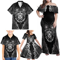 Aotearoa Toitu Te Tiriti Family Matching Off Shoulder Maxi Dress and Hawaiian Shirt Ka Mua Ka Muri LT05 - Polynesian Pride