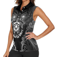 Aotearoa Toitu Te Tiriti Women Sleeveless Polo Shirt Ka Mua Ka Muri LT05 - Polynesian Pride