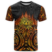 New Zealand Tamanuitera The Sun T Shirt Maori Pattern LT05 Orange - Polynesian Pride