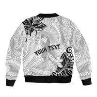 Personalised Polynesia Brain Cancer Bomber Jacket No One Fights Alone