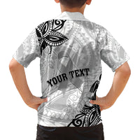 Personalised Polynesia Brain Cancer Family Matching Off Shoulder Short Dress and Hawaiian Shirt No One Fights Alone LT05 - Polynesian Pride