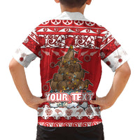 Personalised New Zealand Christmas In July Hawaiian Shirt Maori Kiwi Xmas Tree - Red LT05 - Polynesian Pride