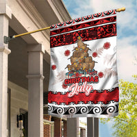 New Zealand July Christmas Garden Flag Maori Kiwi Xmas Tree - White LT05 House Flag White - Polynesian Pride