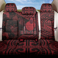 Hawaii King Kamehameha Back Car Seat Cover With Hawaiian Ipu Motifs Red Version