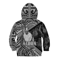 Hawaii King Kamehameha Kid Hoodie With Hawaiian Ipu Motifs Black Version