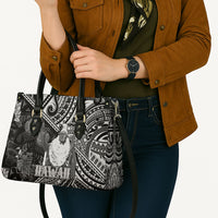 Hawaii King Kamehameha Leather Bag With Hawaiian Ipu Motifs Black Version