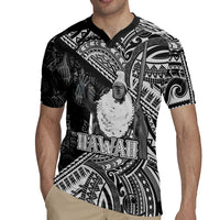 Hawaii King Kamehameha Rugby Jersey With Hawaiian Ipu Motifs Black Version