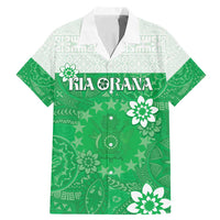 Cook Islands Maori Language Week Family Matching Mermaid Dress and Hawaiian Shirt Pacific Tapa Pattern LT05 Dad's Shirt - Short Sleeve Green - Polynesian Pride