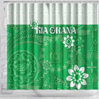Cook Islands Maori Language Week Shower Curtain Pacific Tapa Pattern LT05 - Polynesian Pride