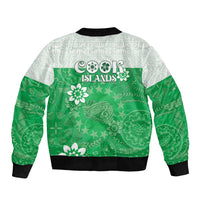 Cook Islands Maori Language Week Sleeve Zip Bomber Jacket Pacific Tapa Pattern