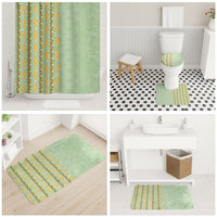 Hawaii Shell Tiare Anthurium Heliconia Lei Bathroom Set With Tapa Pattern Baby Green