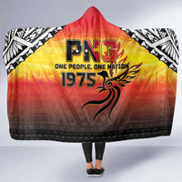 Papua New Guinea 50th Independence Day Hooded Blanket One People One Nation One PNG LT05 One Size Yellow - Polynesian Pride