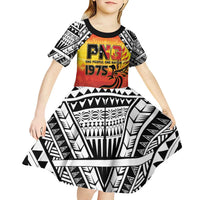 Papua New Guinea 50th Independence Day Kid Short Sleeve Dress One People One Nation One PNG LT05 - Polynesian Pride