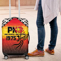 Papua New Guinea 50th Independence Day Luggage Cover One People One Nation One PNG LT05 Yellow - Polynesian Pride